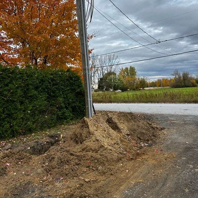 Amenée électrique — terrain